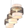 Подвес LUMION ANIMAISA 8002/3A MODERNI LN24 Е27 3*60W 220V белый, черный металл/металл, текстиль