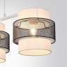 Подвес LUMION ANIMAISA 8002/3A MODERNI LN24 Е27 3*60W 220V белый, черный металл/металл, текстиль
