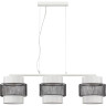 Подвес LUMION ANIMAISA 8002/3A MODERNI LN24 Е27 3*60W 220V белый, черный металл/металл, текстиль