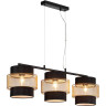 Подвес LUMION ANIMAISA 8003/3A MODERNI LN24 Е27 3*60W 220V черный/черный, золотой металл/металл, текстиль