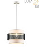 Подвес LUMION ANIMAISA 8002/1A MODERNI LN24 Е27 60W 220V белый, черный металл/металл, текстиль