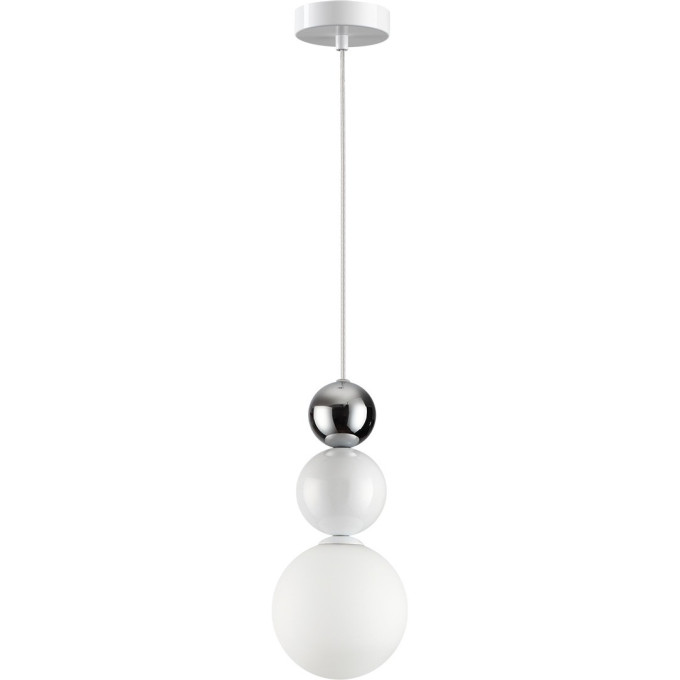 Подвес LUMION BONBONES 6559/1 SUSPENTIONI LN24 G9 1*20W 220V белый/белый, хром/металл/металл, стекло