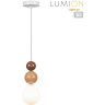 Подвес LUMION BONBONES 6558/1 SUSPENTIONI LN24 G9 1*20W 220V белый/белый, коричневый, кремовый/металл/металл, стекло