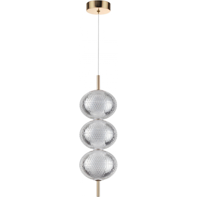 Подвес LUMION CAPRICE 6577/18L LEDIO LN24 LED 18W 220V золото/прозрачный/металл/пластик