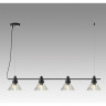 Подвес LUMION CORNE 6595/4A MODERNI LN24 E27 4*60W 220V черный/прозрачный, металл/стекло