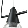 Подвес LUMION CORNE 6595/4A MODERNI LN24 E27 4*60W 220V черный/прозрачный, металл/стекло