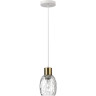 Подвес LUMION ICE 6583/1A MODERNI LN24 E27 1*40W 220V белый, золотой/прозрачный/металл/стекло
