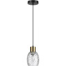 Подвес LUMION ICE 6562/1A MODERNI LN24 E27 1*40W 220V черный, золотой/прозрачный/металл/стекло