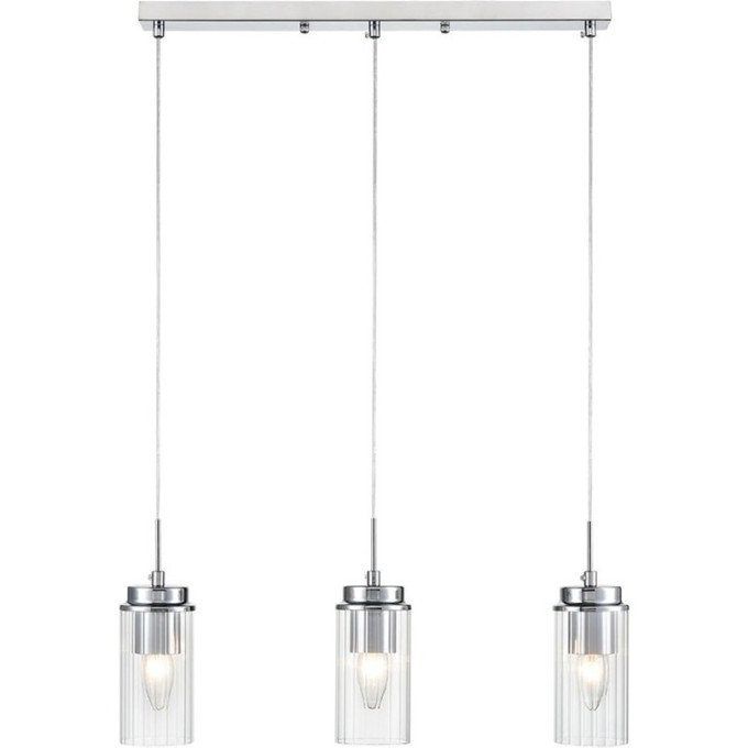 Подвес LUMION ISHA 8102/3A COMFI LN25 Е14 3*40W 220V хром/прозрачный металл/металл