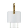 Подвес LUMION JANE 6593/1 MODERNI LN24 E14 1*40W 220V латунь/белый, металл/текстиль, стекло