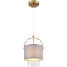 Подвес LUMION JANE 6592/1 MODERNI LN24 E14 1*40W 220V латунь/серый, металл/текстиль, стекло