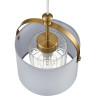 Подвес LUMION JANE 6592/1 MODERNI LN24 E14 1*40W 220V латунь/серый, металл/текстиль, стекло