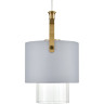 Подвес LUMION JANE 6592/1 MODERNI LN24 E14 1*40W 220V латунь/серый, металл/текстиль, стекло