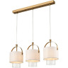 Подвес LUMION JANE 6593/3A MODERNI LN24 E14 3*40W 220V латунь/белый, металл/текстиль, стекло