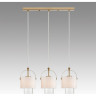 Подвес LUMION JANE 6593/3A MODERNI LN24 E14 3*40W 220V латунь/белый, металл/текстиль, стекло