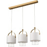 Подвес LUMION JANE 6593/3A MODERNI LN24 E14 3*40W 220V латунь/белый, металл/текстиль, стекло