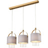 Подвес LUMION JANE 6592/3A MODERNI LN24 E14 3*40W 220V латунь/серый, металл/текстиль, стекло