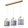 Подвес LUMION JANE 6592/3A MODERNI LN24 E14 3*40W 220V латунь/серый, металл/текстиль, стекло