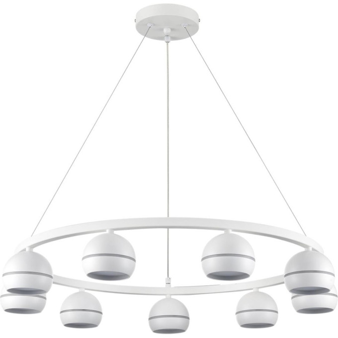 Подвесная люстра LUMION COMFI LN25 LED GX53 8*7W 220V LUAZANA 8254/9 белый металл