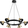 Подвесная люстра LUMION LAMINA 8233/6 COMFI LN25 209 GU10 LED 6*7W 220V черный/золото, металл