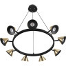 Подвесная люстра LUMION LAMINA 8233/9 COMFI LN25 209 GU10 LED 9*7W 220V черный/золото, металл