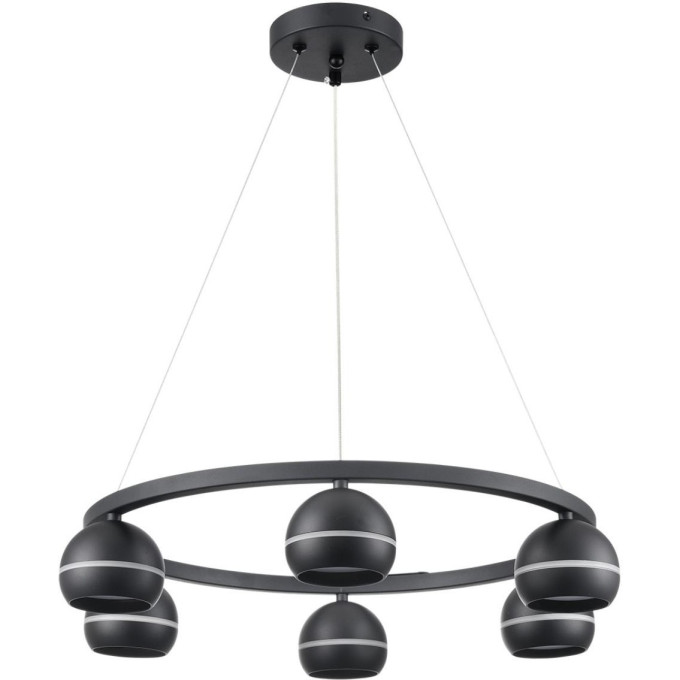 Подвесная люстра LUMION LUAZANA 8242/6 COMFI LN25 203 LED GX53 6*7W 220V черный металл