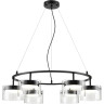 Подвесная люстра LUMION NATALINA 8232/6 COMFI LN25 193 LED GX70 6*10W 220V черный/прозрачный, металл/стекло