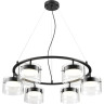 Подвесная люстра LUMION NATALINA 8232/6 COMFI LN25 193 LED GX70 6*10W 220V черный/прозрачный, металл/стекло