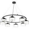 Подвесная люстра LUMION NATALINA 8232/8 COMFI LN25 193 LED GX70 8*10W 220V черный/прозрачный, металл/стекло
