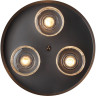 Подвесной светильник LUMION BASALTO 6598/3C MODERNI LN24 Е27 3*40W 220V черный/черный. коричневый металл, эко кожа/металл, стекло