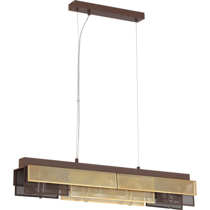Подвесной светильник LUMION DANA 8005/4A MODERNI LN24 Е14 4*40W 220V кофе/кофе, золотой металл/металл