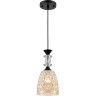 Подвесной светильник LUMION ELENIKA 8056/1А SUSPENTIONI LN24E27 1*60W 220V черный/амбер металл/стекло