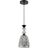 Подвесной светильник LUMION ELENIKA 8057/1А SUSPENTIONI LN24 E27 1*60W 220V черный/смоки металл/стекло