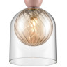 Подвесной светильник LUMION GALLO 8067/1A MODERNI LN25 299 G9 1*20W 220V хром/амбер/прозрачный, металл/стекло
