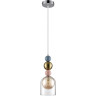 Подвесной светильник LUMION GALLO 8067/1A MODERNI LN25 299 G9 1*20W 220V хром/амбер/прозрачный, металл/стекло