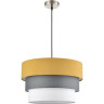 Подвесной светильник LUMION ILAIDA 8038/3 MODERNI LN25 Е27 3*60W 220V никель/желтый/серый/белый, металл/текстиль