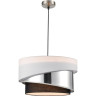Подвесной светильник LUMION INDIRA 8040/3 MODERNI LN25 Е27 3*60W 220V никель/белый/серебро/черный, металл/текстиль
