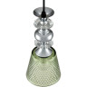 Подвесной светильник LUMION MANOLA 8047/1А SUSPENTIONI LN24 E27 1*60W 220V хром/зеленый металл/стекло