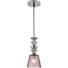 Подвесной светильник LUMION MANOLA 8048/1А SUSPENTIONI LN24E27 1*60W 220V хром/розовый металл/стекло