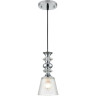 Подвесной светильник LUMION MANOLA 8049/1А SUSPENTIONI LN24 E27 1*60W 220V хром/прозрачный металл/стекло