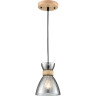 Подвесной светильник LUMION MIRABELA 8050/1А SUSPENTIONI LN24 E27 1*60W 220V дерево/смоки металл/стекло