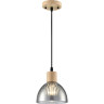 Подвесной светильник LUMION NATANA 8053/1А SUSPENTIONI LN24 E27 1*60W 220V дерево/смоки металл/стекло