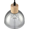 Подвесной светильник LUMION NATANA 8053/1А SUSPENTIONI LN24 E27 1*60W 220V дерево/смоки металл/стекло