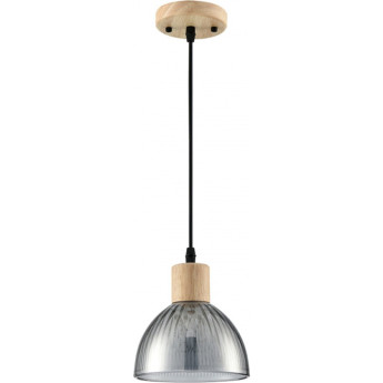 Подвесной светильник LUMION NATANA 8053/1А SUSPENTIONI LN24 E27 1*60W 220V дерево/смоки металл/стекло