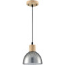 Подвесной светильник LUMION NATANA 8053/1А SUSPENTIONI LN24 E27 1*60W 220V дерево/смоки металл/стекло
