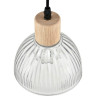 Подвесной светильник LUMION NATANA 8055/1А SUSPENTIONI LN24 E27 1*60W 220V дерево/прозрачный металл/стекло