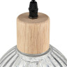 Подвесной светильник LUMION NATANA 8055/1А SUSPENTIONI LN24 E27 1*60W 220V дерево/прозрачный металл/стекло