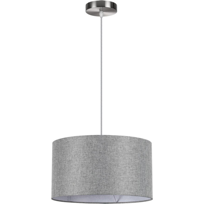 Подвесной светильник LUMION NIKKI 8251/2 MODERNI LN25 000 Е27 2*60W 220V никель/серый, металл/текстиль