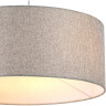 Подвесной светильник LUMION NIKKI 8251/3 MODERNI LN25 000 Е27 3*60W 220V никель/серый, металл/текстиль
