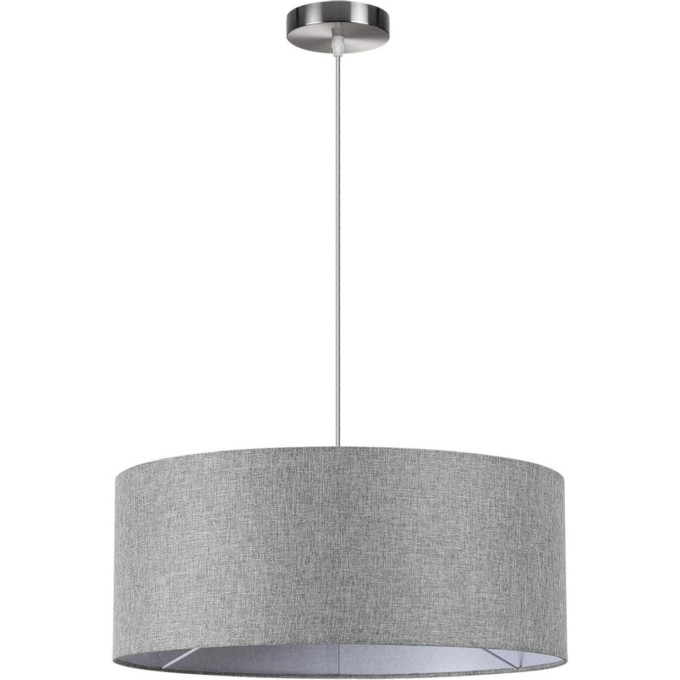 Подвесной светильник LUMION NIKKI 8251/3 MODERNI LN25 000 Е27 3*60W 220V никель/серый, металл/текстиль